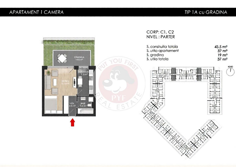 Pod Chitila | Garsoniera | 37mp | Semidecomandata | B12287